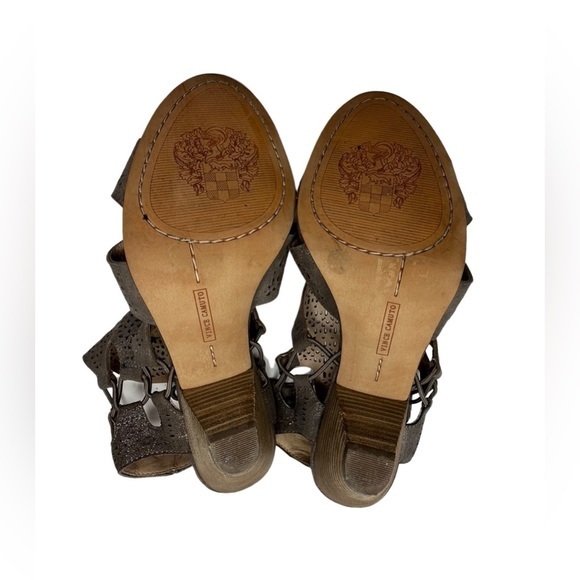 Vince Camuto Metallic Taupe Eadon Heeled Sandals. Gentle Used Condition! - Picture 11 of 12